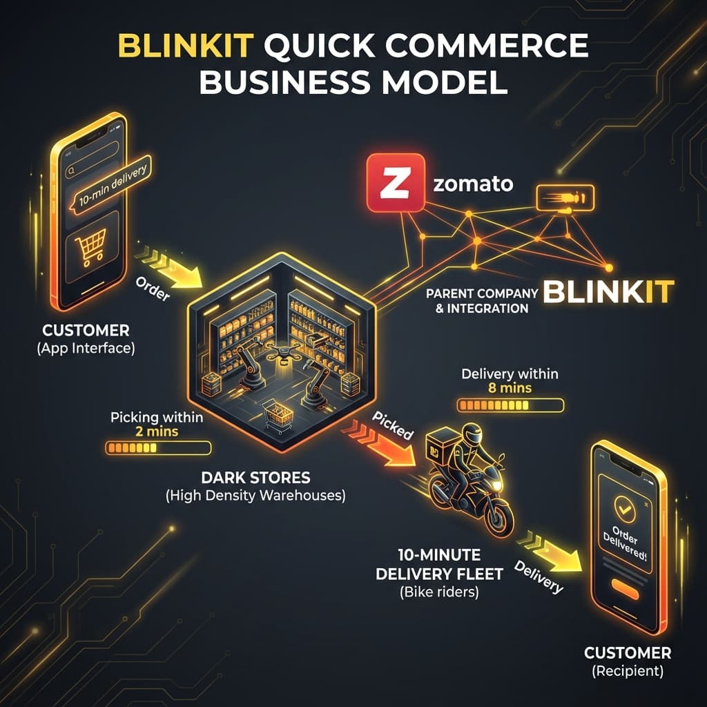 Blinkit Business Model: The 10-Minute Dark Store Revolution