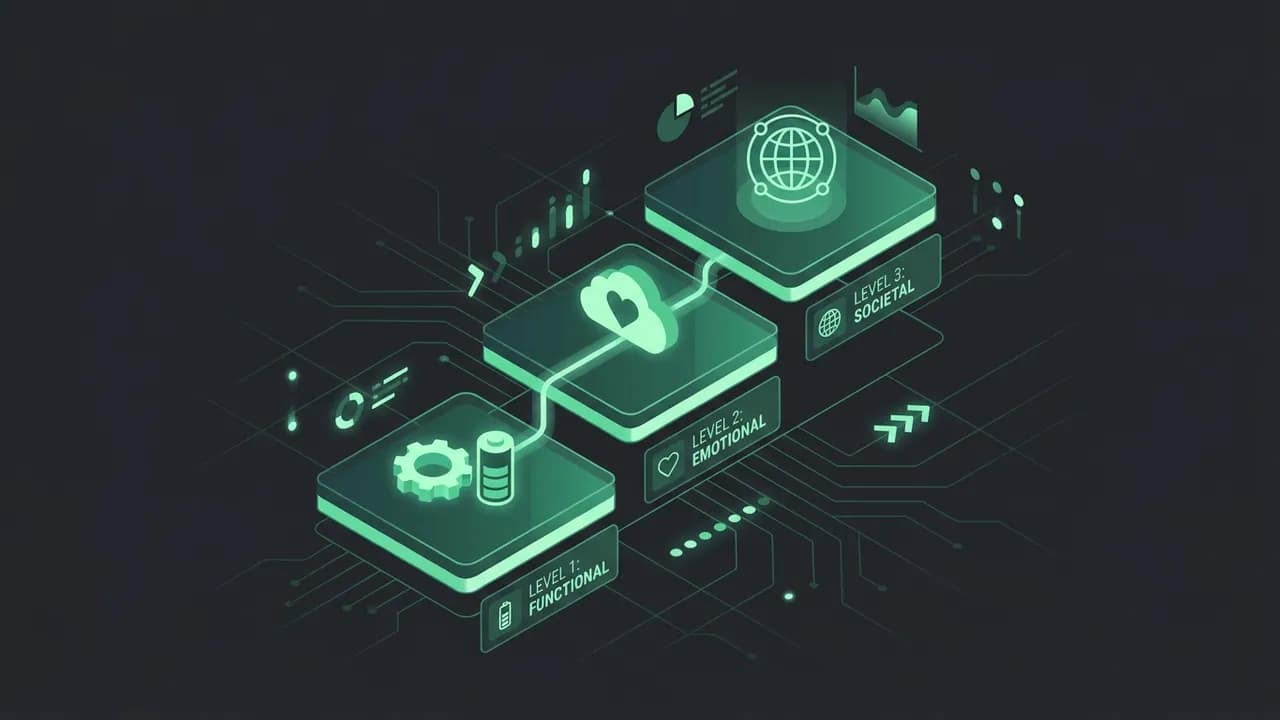 The Strategy: The '3 Levels of Benefits' Framework — Features vs Benefits: Why Nobody Cares About Your AI-Powered Tech